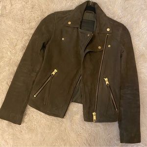 All Saints Suede Moto Jacket